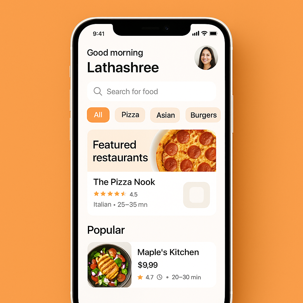 Modern Food Delivery App UI Kit